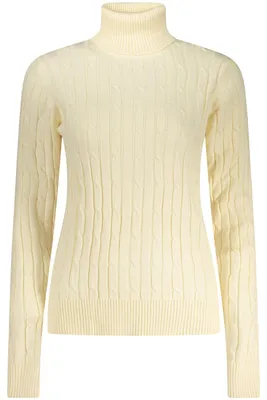 Produktbild von Weißer Damenpullover 1963: Rollkragen & Zopfmuster aus Norwegen