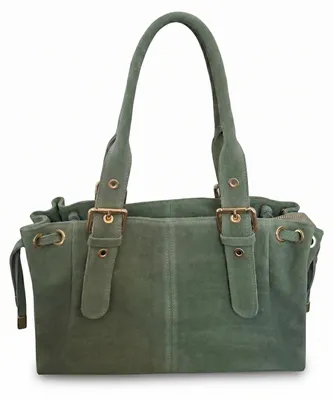 Immagine prodotto di Borsa a mano da donna, in vera pelle, modello Lumena Lux, produzione italiana, colore grigio scuro