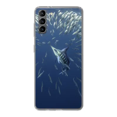 Produktbild von MuchoWow® Handyhülle Schutzhülle Hülle für Samsung Galaxy S21 Plus Wasser - Sardinen - Tiere Silikon Softcase Handy Hülle - Handy-Tasche