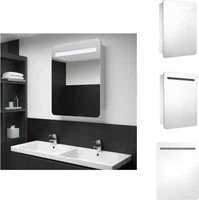 Produktbild von vidaXL LED-Spiegelschrank 60x11x80 cm -  Badezimmerwaschtische