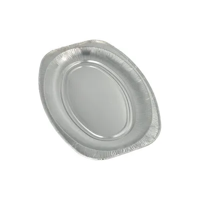 Produktbild von 1600 Servierplatten, Alu oval 35 x 24,5 cm Einweg Partyplatte silber