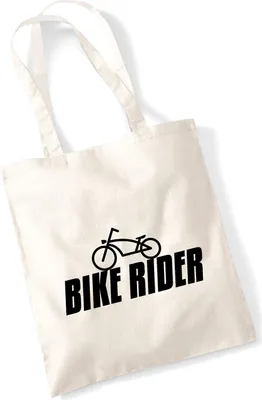 Produktbild von Huuraa Jutebeutel Bike Rider Fahrrad 10 Liter Natural Baumwolle Tasche Geschenkidee