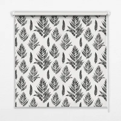 Produktbild von Seitenzug-Rollo Fensterrollo Jalousie - Thermo-Rollo Verdunkelungsrollo - 100x140 cm - Gemalte Blätter