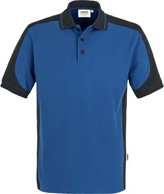 Produktbild von HAKRO Poloshirt Contrast Mikralinar® 839, royalblau/anthrazit, XS