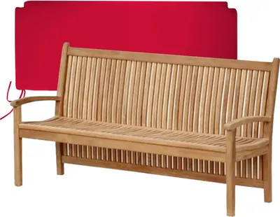 Produktbild von Gartenbank Pescara Teak Massivholz 150 cm Rot