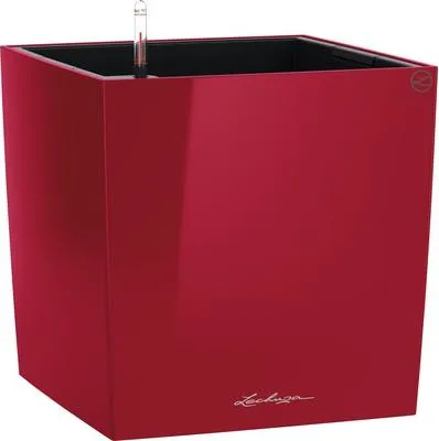 Obrázok produktu pre LECHUZA CUBE 50, Kvetináč, Voľne stojace, Polypropylén (PP), Červená, Vnútorný, Čierna
