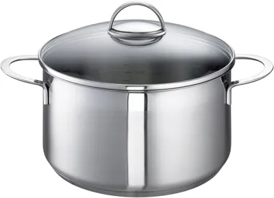 Produktbild von Fleischtopf 24 cm mit hitzebeständigem Güteglasdeckel und stabilisierendem Schüttrand