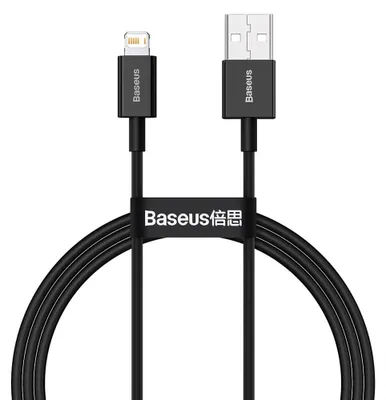 Zdjęcie produktu dla Kabel Baseus Superior USB-A - Lightning 1,0 m 2,4A czarny