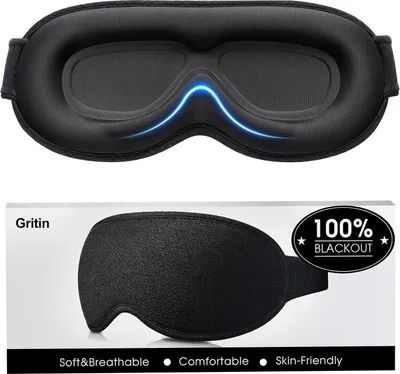 Produktbild von Schlafmaske für Frauen Herren 2024 Atmungsaktive 3D Schlafbrille für Seitenschläfer 100% Lichtblockierend Bequeme Ergonomische Augenmaske für Reisen