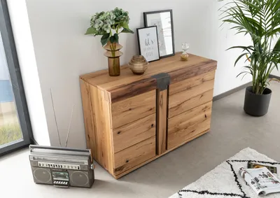 Produktbild von MASSIVMOEBEL24 Sideboard Wildeiche / Zerreiche 115x45x75 natur geölt NEW AMSTERDAM #09