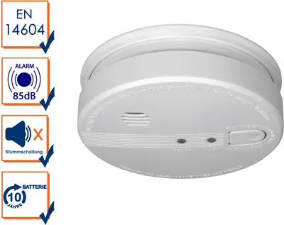 Produktbild von Optischer Rauchmelder vernetzbar, 230V + 10 Jahres Backup-Batterie, 85dB