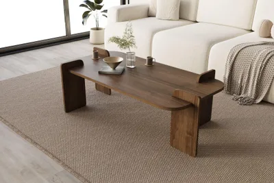 Produktbild von Skye Decor, Hochwertiger Couchtisch, Walnuss, 120 x 60 x 35 cm | 100% melaminbeschichtete Spanplatte, Höhe der Beine: 40 cm | Modernes Design, ideal für Wohnzimmer und moderne Räume.