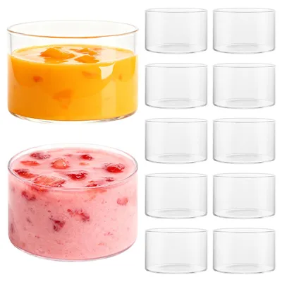 12 Dessertgläser aus Glas, 200 ml, spülmaschinengeeignet