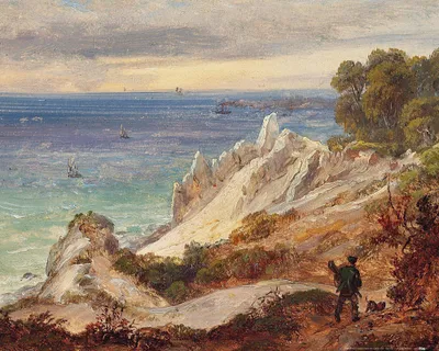 Obrázok produktu pre Johan Christian Dahl umelecká tlač obrazu - Møns Klint, 1828 (40 x 50 cm)