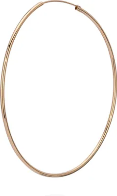 Produktbild von Single Creole Ohrringe Vergoldet Ohrschmuck Ohrhänger 80mm 7415