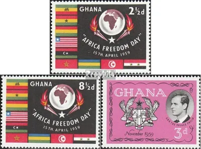 Produktbild von Briefmarken Ghana 1959 Mi 46-47,68 (kompl.Ausg.) postfrisch Freiheit