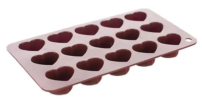 Immagine prodotto di Stampo per cuori di cioccolato 15pz 20,5x10,7x2cm silicone HN