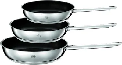Produktbild von Silecomplaza Pfannen-Set PUREELEMENTS 3-teilig, 20/24/28 cm, Antihaftversiegelung