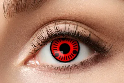 Produktbild von Zoelibat Eyecatcher Red Itachi 12‑Monats‑Kontaktlinsen für Cosplay & Anime