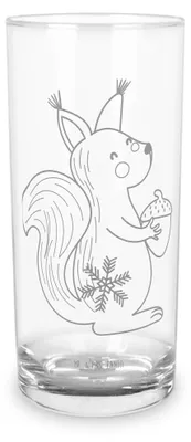 Produktbild von Mr. & Mrs. Panda Glas Eichhörnchen Weihnachten 400 ml - Transparent - Geschenk, Guten Rutsch, Saftglas, Weihnachtsgruß, Frohe, Trinkglas, Longdrinkglas, Vogel, Tumbler