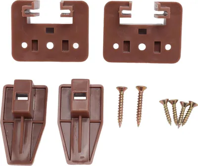 Imagen del producto de Juego de 10 guías y deslizadores para cajones, tipo montaje central, fabricados en plástico, piezas de repuesto para sistemas de cajones de muebles, con tornillos incluidos