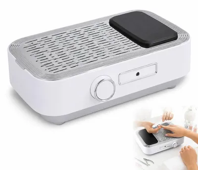 Produktbild von Nagelstaubsauger 80W, 4000rpm stufenlos, 2000mAh Akku, leise, weiß – wiederaufladbarer Absauger für Nagelstudio & DIY