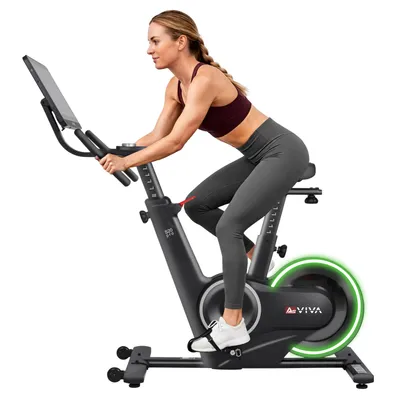 Produktbild von Speedbike AsVIVA S20 Indoor Cycle Heimtrainer mit 20 kg Schwungmasse 32 Stufen Bluetooth 21,5" Touchdisplay leise für Zuhause