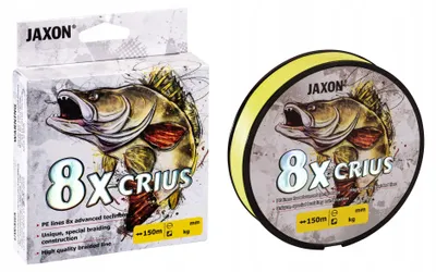 Produktbild von Jaxon CRIUS 8X FLUO Geflochtene Schnur Gelb 0,08mm 150m