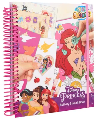 Disney Princess Aktivitätsbuch – 16 Seiten, Stifte, Sticker & Schablonen