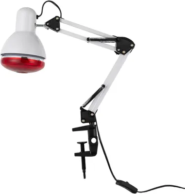 Immagine prodotto di Lampada a infrarossi - Lampada terapeutica per il calore - Sollievo dal dolore muscolare - Braccio regolabile - 150W - Bianco