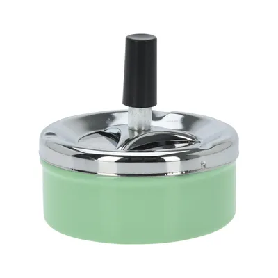 Produktbild von Drehaschenbecher Metall Ø 9 cm Aschenbecher Windaschenbecher Drehascher Sturmaschenbecher Wind Ascher Mint