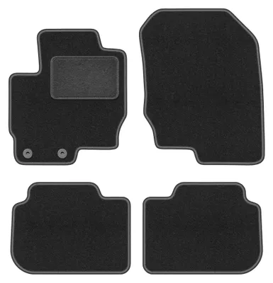 Produktbild von Velours-Fußmatten für Mitsubishi Colt VII 2008-2012 (Schrägheck) – 4-tlg, Graphit, passgenau – Wielganizator LUX