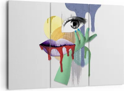 Produktbild von Bild auf Leinwand - Leinwandbild - Abstraktion modern - 165x110cm - Wand Bild - Wanddeko - Leinwanddruck - Bilder - Kunstdruck - Wanddekoration - Leinwand bilder - Wandkunst - CE165x110-4058