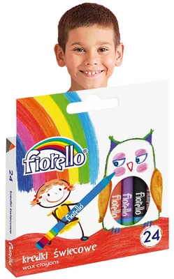 Produktbild von Fiorello Wachsmalstifte 24 Farben Kinder Wachsmaler Set