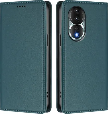 Immagine prodotto di Custodia in pelle per Honor 80, custodia a libro magnetica in Finto cuoio con supporto, verde