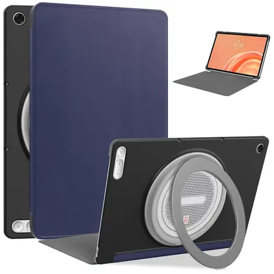 Produktbild von Schutzhülle mit Klappe für Lenovo Tab Plus Gen. 2, Bizon Case Tab Croc, Dunkelblau