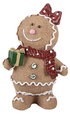 Produktbild von Clayre & Eef Weihnachtsdekorationsfigur 10x7x16 cm Braun Polyresin