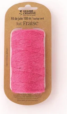 Immagine prodotto di Bobina di filo di iuta - Rosa - 100 m x 2 mm