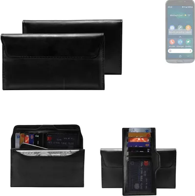 Produktbild von K-S-Trade Handy Hülle kompatibel mit Doro 8050 Schutz Hülle Tasche Schutz Case Handytasche Kunstleder schwarz, 1x