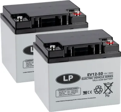 Immagine prodotto di 2X batteria al piombo AGM 12V 50Ah - a prova di ciclo compatibile WP50-12NE MP50-12C 12LCP-50 REC50-12I