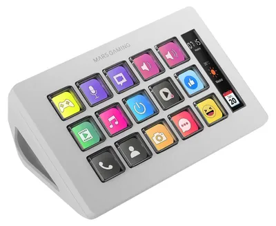 Zdjęcie produktu dla Mars Gaming MSD-ONEW, Biały, 15 przycisków, Dotyk, 132 mm, 81 mm, 61 mm