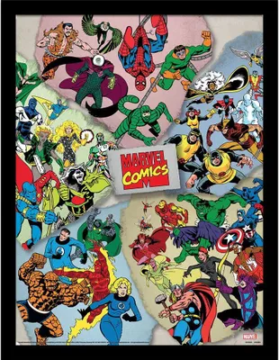 Produktbild von Marvel Comics - Gerahmtes Poster "Torn Heroes" PM11766 (40 cm x 30 cm) (Bunt)