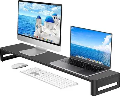 Immagine prodotto di Supporto doppio per monitor da 32 pollici in metallo nero