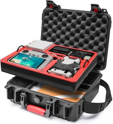 Immagine prodotto di Borsa da trasporto rigida e impermeabile, nera, per accessori per droni
