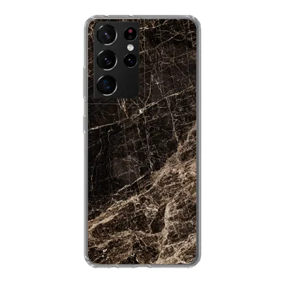 Produktbild von MuchoWow® Handyhülle Schutzhülle Hülle für Samsung Galaxy S21 Ultra Marmor - Luxus - Schwarz Silikon Softcase Handy Hülle - Mobiltelefon