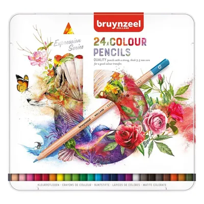 Obrázok produktu pre Bruynzeel | Farebné ceruzky Expression, kovové puzdro s 24 kusmi