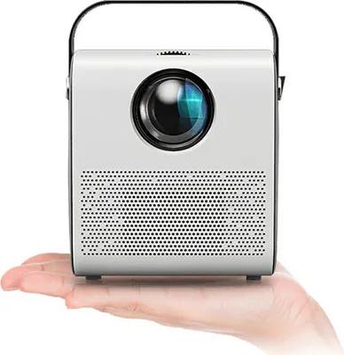 Produktbild von ZELURXX Heimbeamer, Handy drahtlos gleichen Bildschirm, Bluetooth-Lautsprecherfunktion, Geeignet für mehrere Szenarien, 16,5 x 17 x 15,5 cm, Weiß