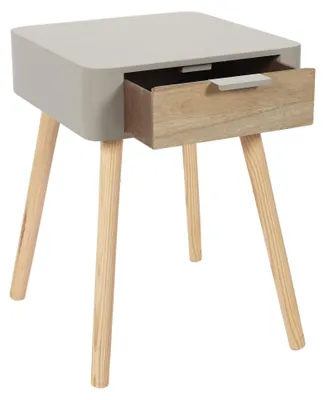 Immagine prodotto di Comodino vintage con un cassetto, realizzato in legno