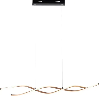 Image de Suspension LED - Noir - Jaune d'or - Métal - 110 x 120 cm