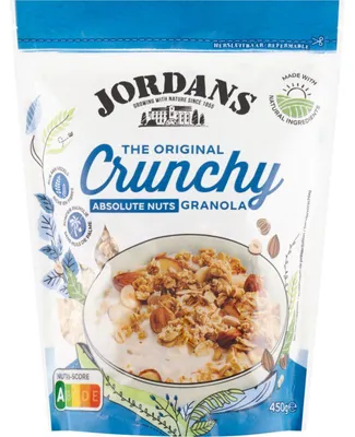 Immagine prodotto di Jordans Crunchy Absolute Nuts Muesli 450g – Colazione croccante con noci